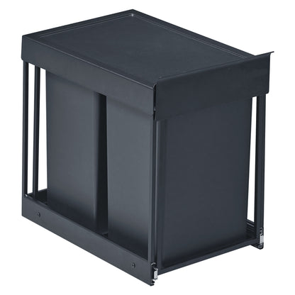 Kitchen Bin for Recycling and Waste 2 x 5.3 Gallon (20 L) Grey - image 2