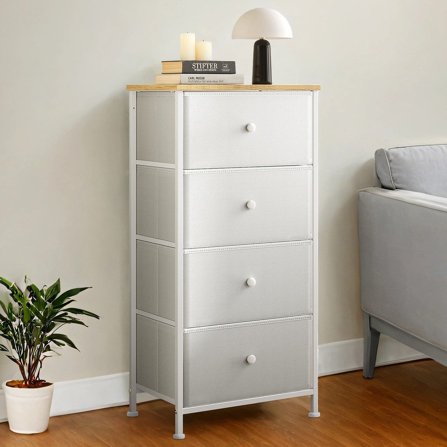 Fabric Dresser for Bedroom, with 4 Drawers, Metal Frame - image 2