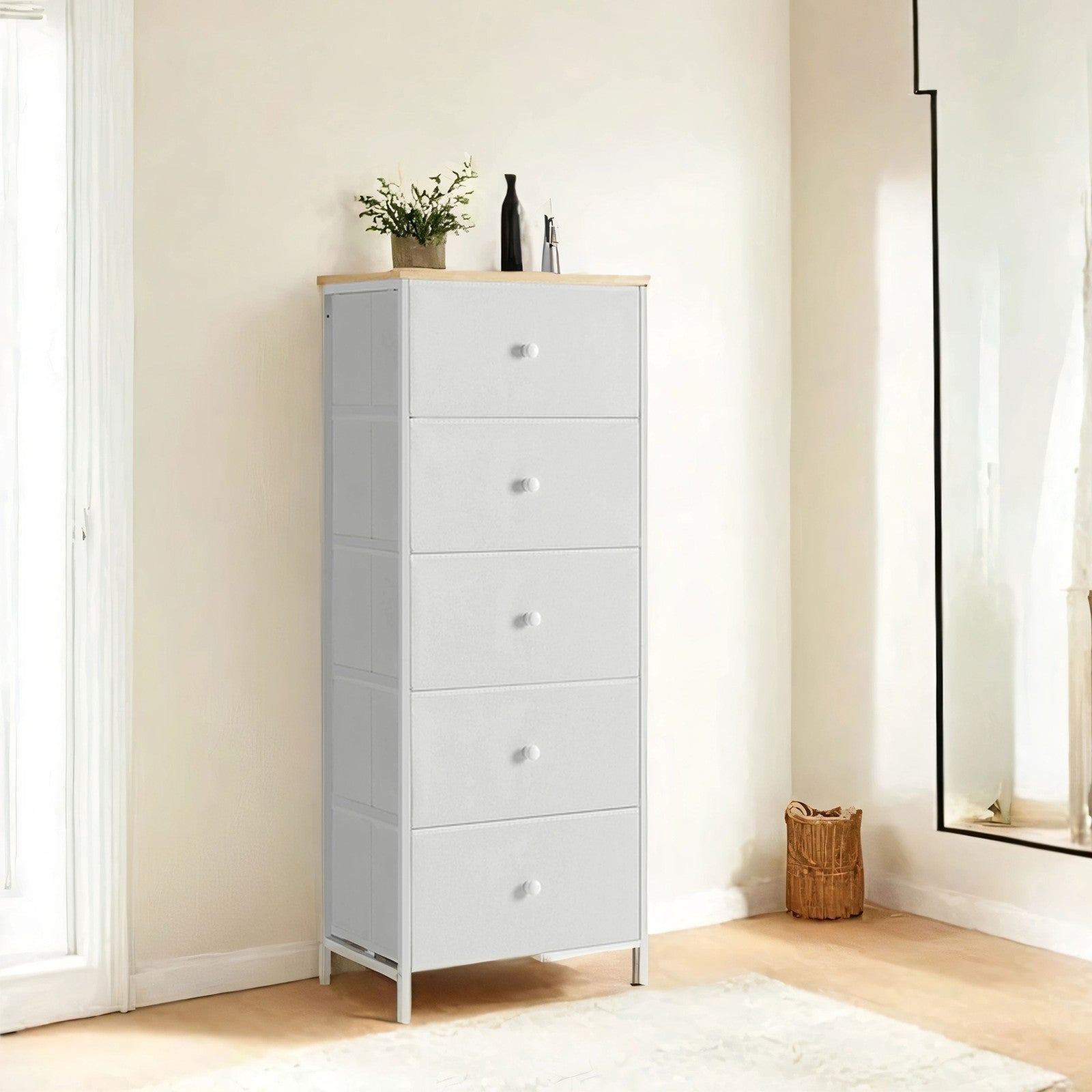Fabric Dresser for Bedroom, with 4 Drawers, Metal Frame - image 8