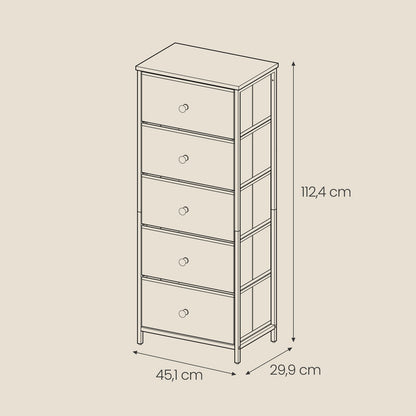 Fabric Dresser for Bedroom, with 4 Drawers, Metal Frame - image 12