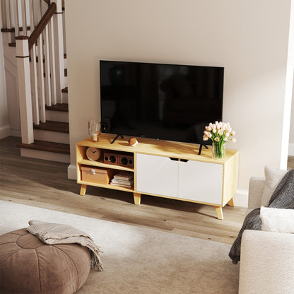 TV Cabinet, 140 cm Long TV Stand with 2 Doors, for TVs up to 60 Inches - image 1