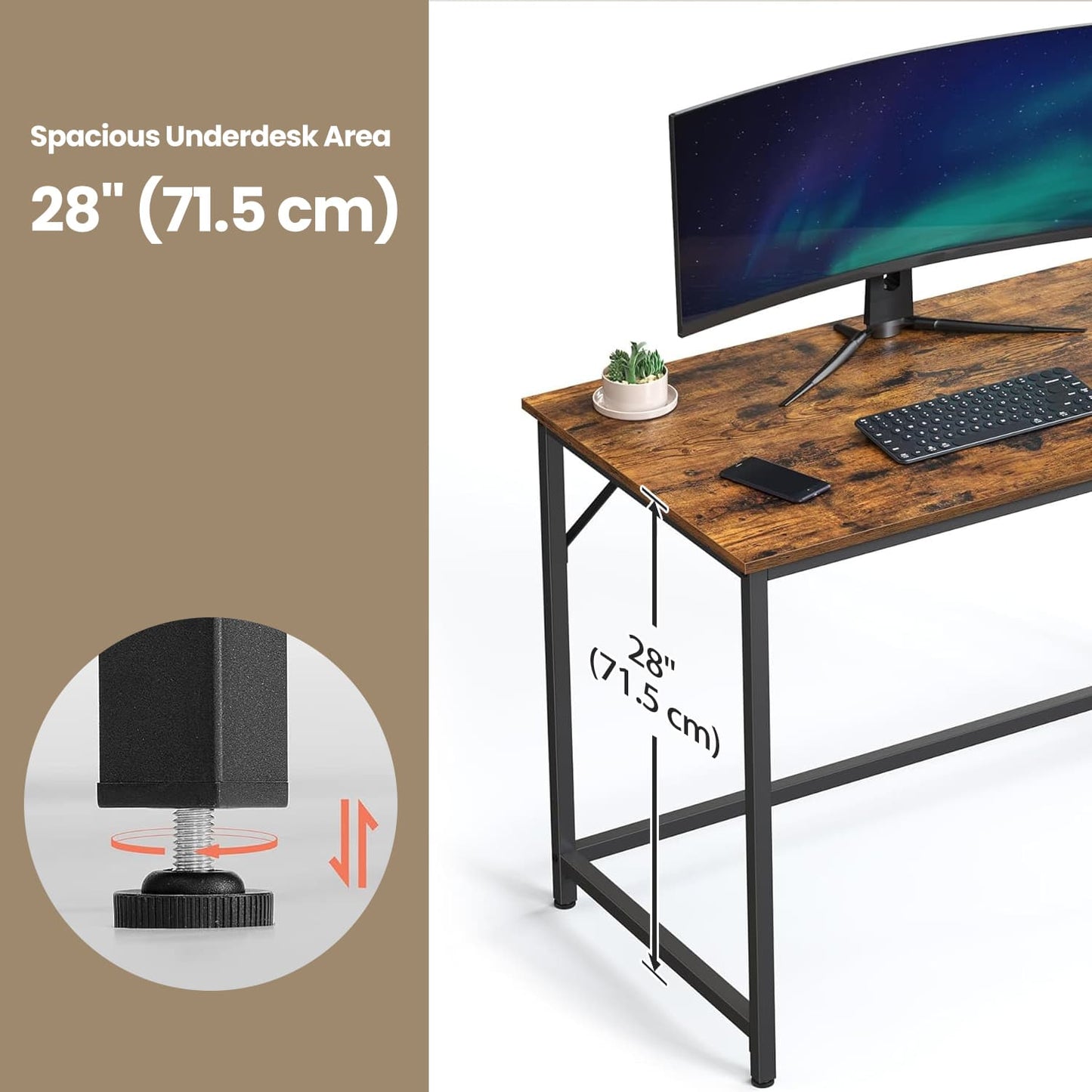 Computer Desk, Home Office Desk, for Work Study - image 11