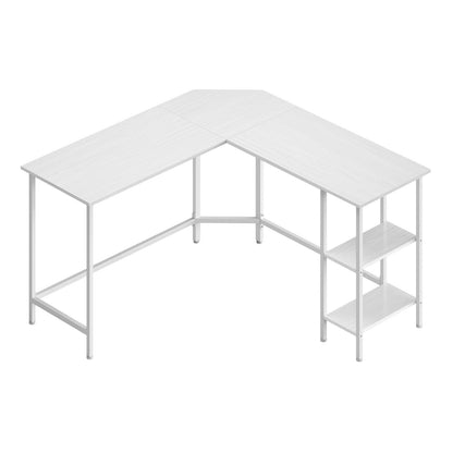 L-Shaped Office Desk, Space-Saving Corner Computer Desk with 2 Shelves, Easy Assembly, Brown and Black - image 28