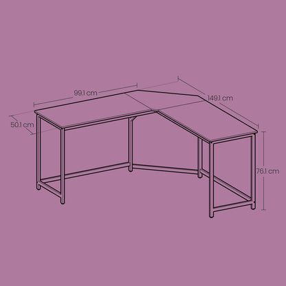 L-Shaped Computer Desk, Corner Desk, Office Desk - image 5