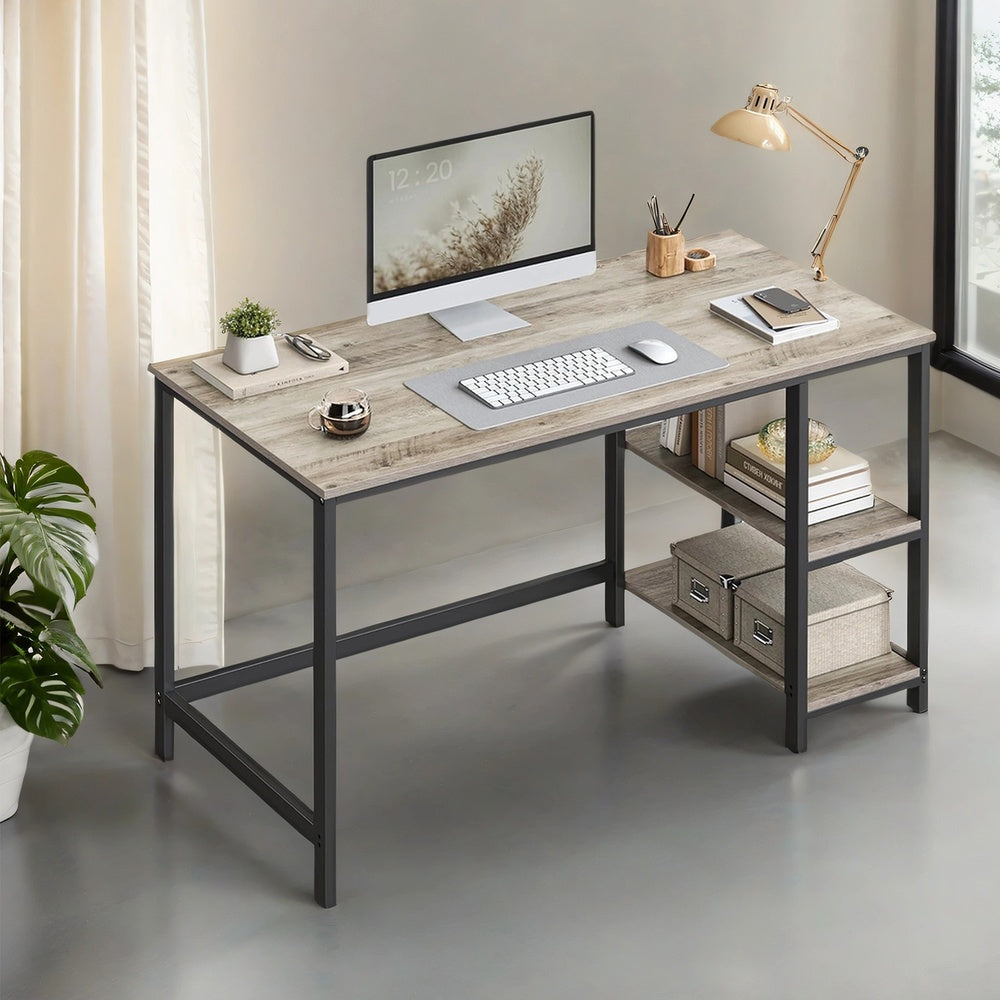 Home Office Computer Desk with 2 Shelves on Left or Right, 47.2-Inch Wide Writing Desk for Study - image 9