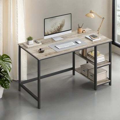 Home Office Computer Desk with 2 Shelves on Left or Right, 47.2-Inch Wide Writing Desk for Study - image 9