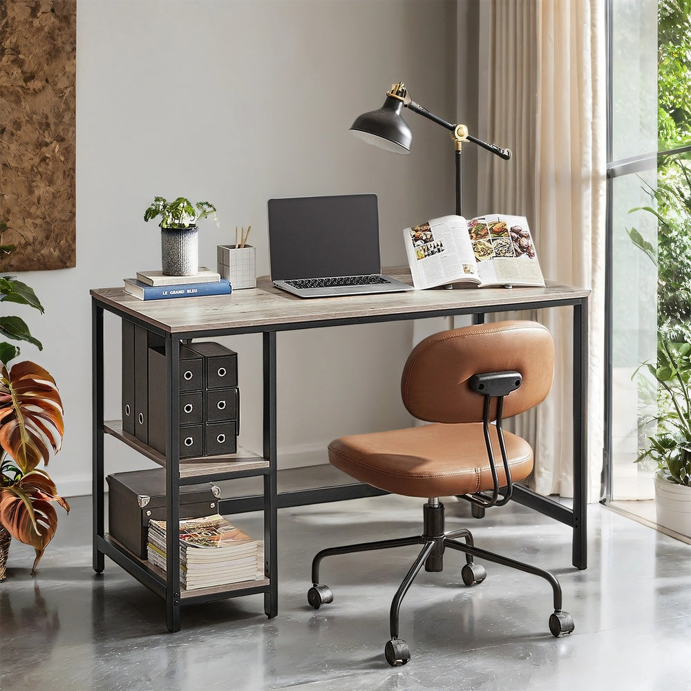 Home Office Computer Desk with 2 Shelves on Left or Right, 47.2-Inch Wide Writing Desk for Study - image 12