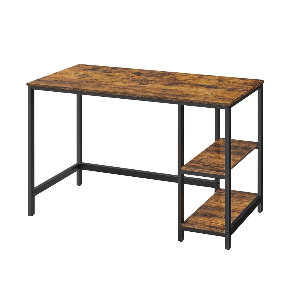 Home Office Computer Desk with 2 Shelves on Left or Right, 47.2-Inch Wide Writing Desk for Study - image 1