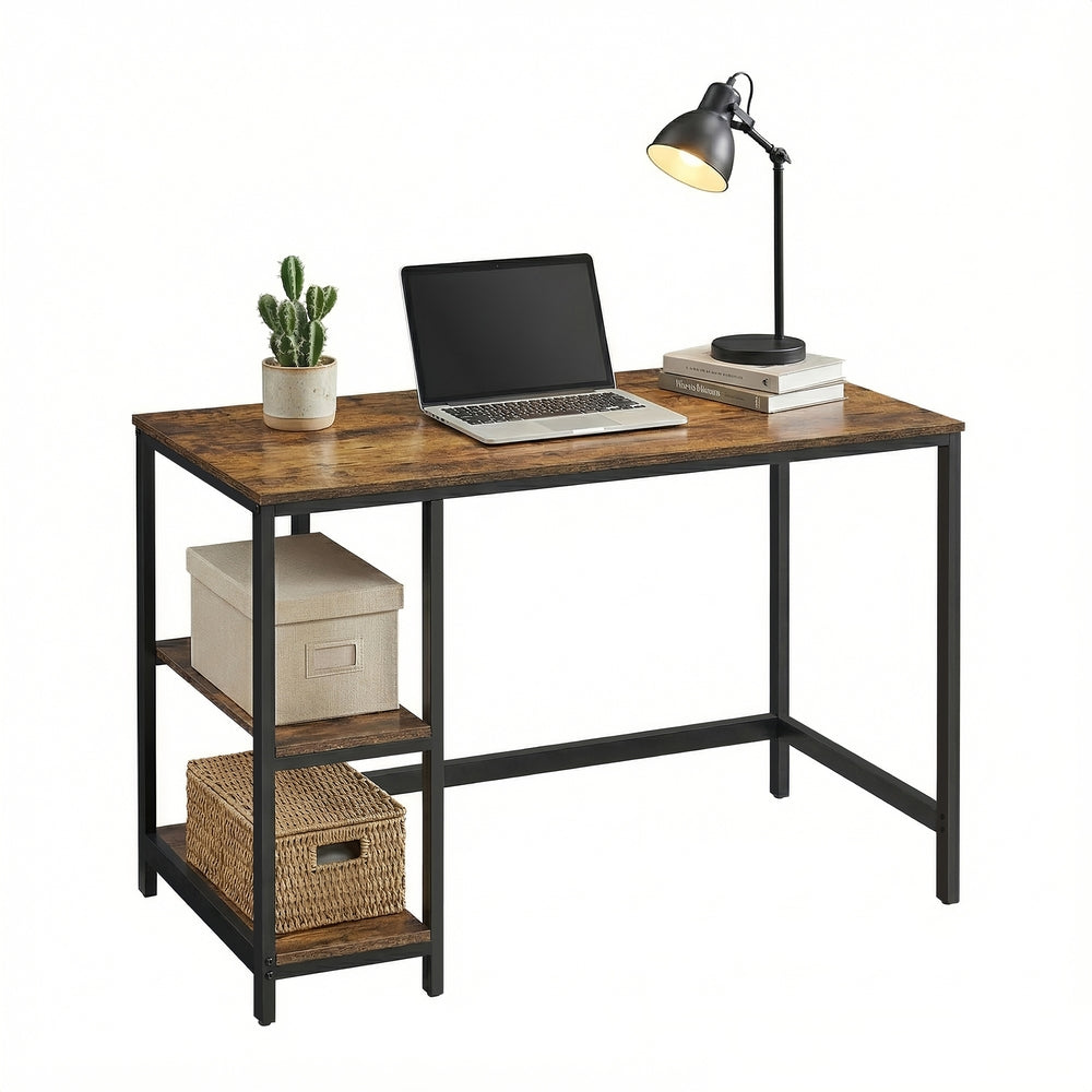 Home Office Computer Desk with 2 Shelves on Left or Right, 47.2-Inch Wide Writing Desk for Study - image 2