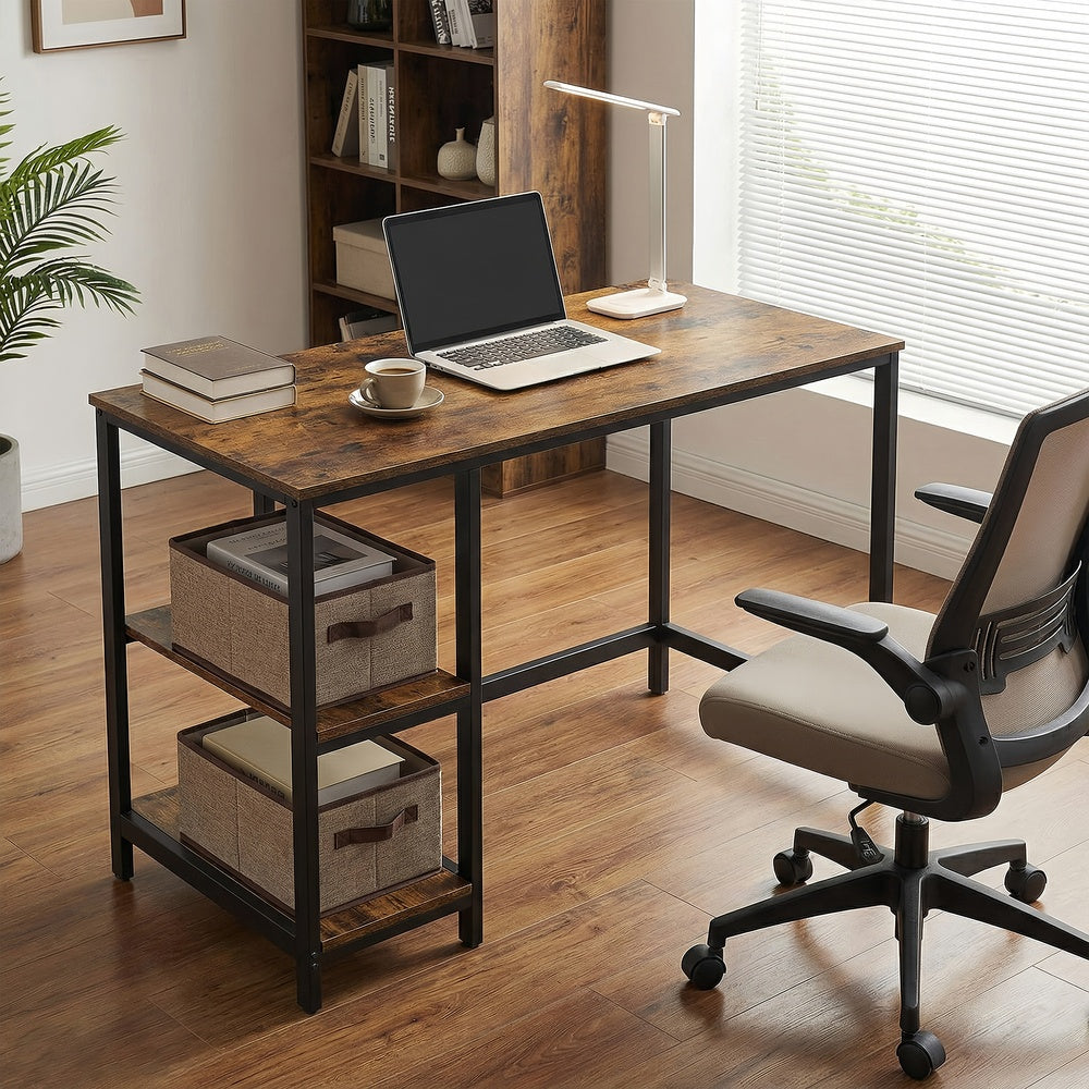 Home Office Computer Desk with 2 Shelves on Left or Right, 47.2-Inch Wide Writing Desk for Study - image 5