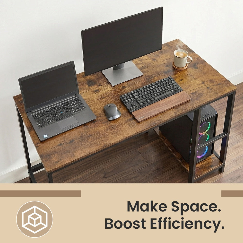 Home Office Computer Desk with 2 Shelves on Left or Right, 47.2-Inch Wide Writing Desk for Study - image 7