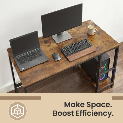 Home Office Computer Desk with 2 Shelves on Left or Right, 47.2-Inch Wide Writing Desk for Study - image 7