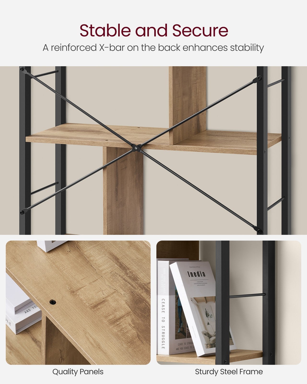 Large 4-Tier Bookcase - image 15