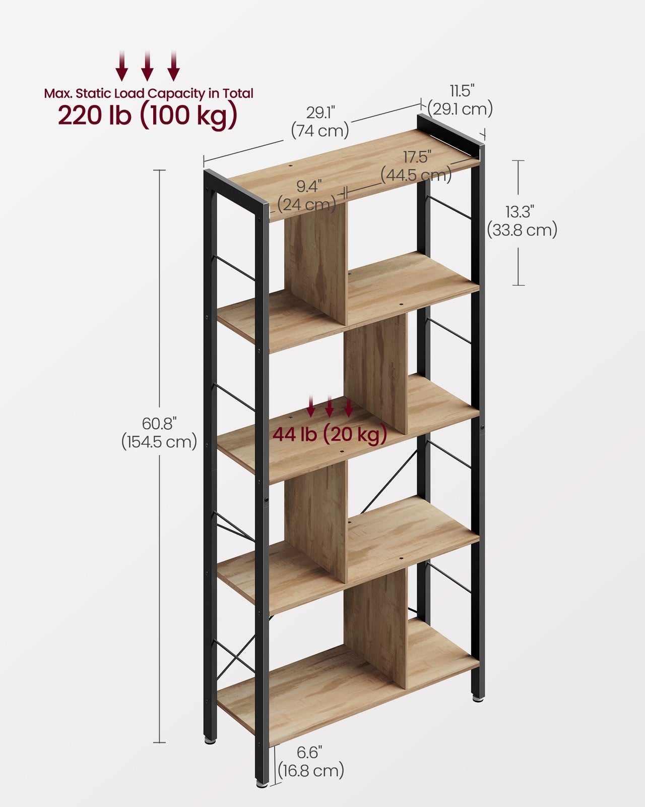 Large 4-Tier Bookcase - image 16