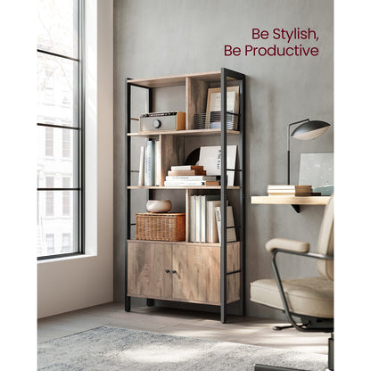 Large Bookcase with Doors and 4 Shelves - image 11