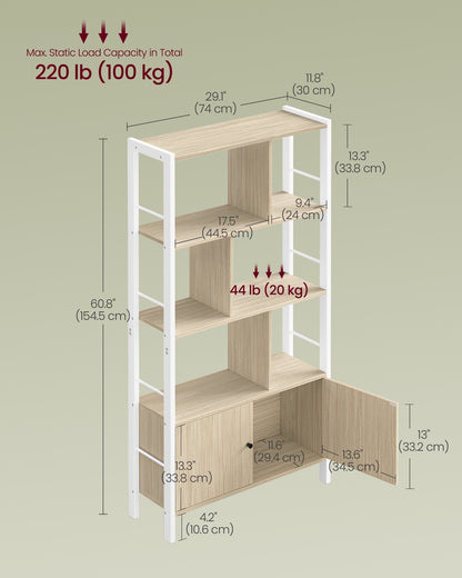 Large Bookcase with Doors and 4 Shelves - image 23