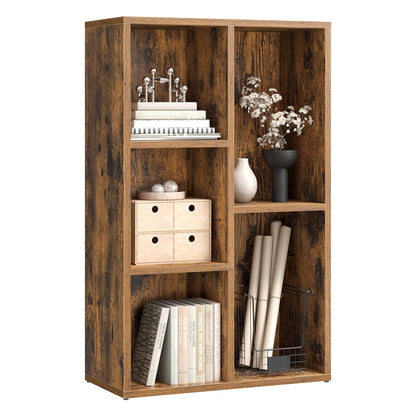 White 5-Grid Bookcase - image 28