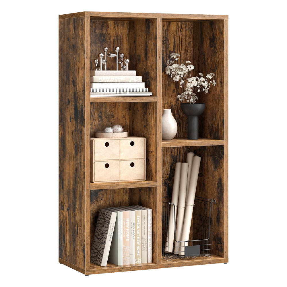 White 5-Grid Bookcase - image 29