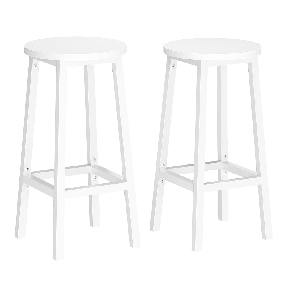 Set of 2 Kitchen Stools Cloud White - image 1