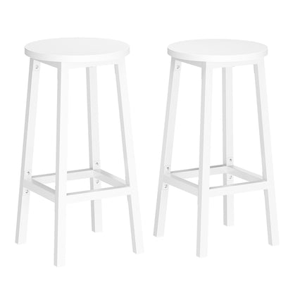 Set of 2 Kitchen Stools Cloud White - image 1