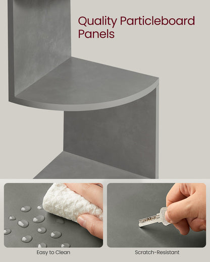 5-Tier Wall-Mounted Corner Shelf Dove Grey - image 6