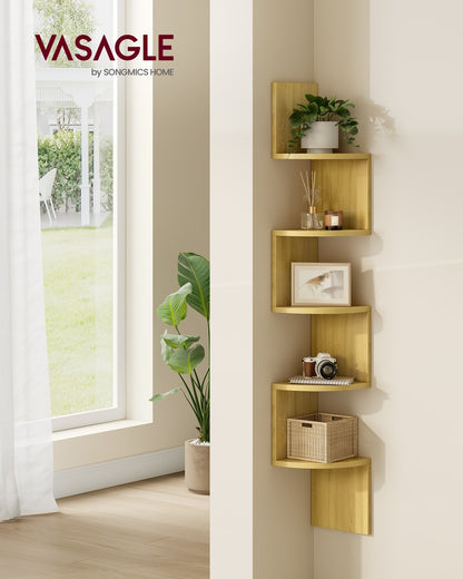 5-Tier Wall-Mounted Corner Shelf Dove Grey - image 8