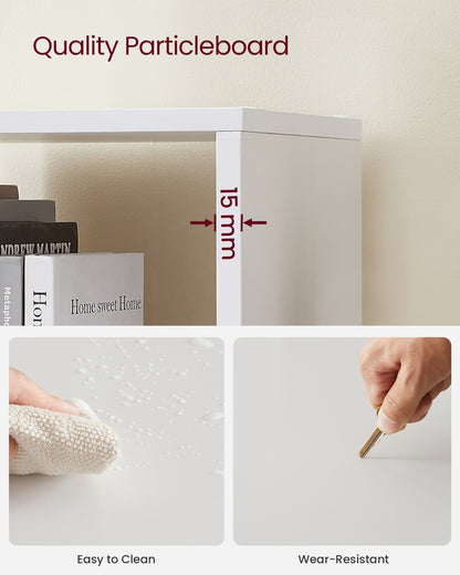 10-Cube Bookcase Storage Organiser for Decorations 29 x 129.5 x 129.5 cm White - image 5