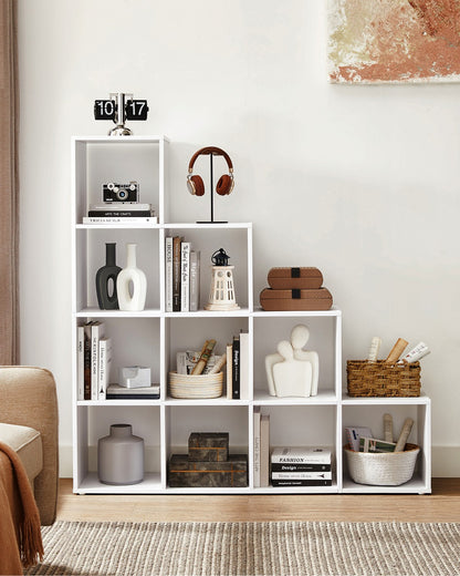 10-Cube Bookcase Storage Organiser for Decorations 29 x 129.5 x 129.5 cm White - image 9