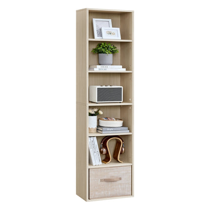 Bookcase 6-Tier Bookshelf 24 x 40 x 178.5 cm Natural Beige - image 1