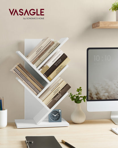 5-Tier Tree Bookshelf with Wooden Shelves Cloud White - image 2