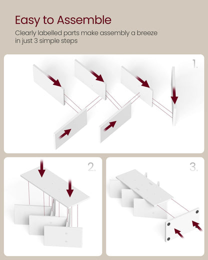 5-Tier Tree Bookshelf with Wooden Shelves Cloud White - image 7