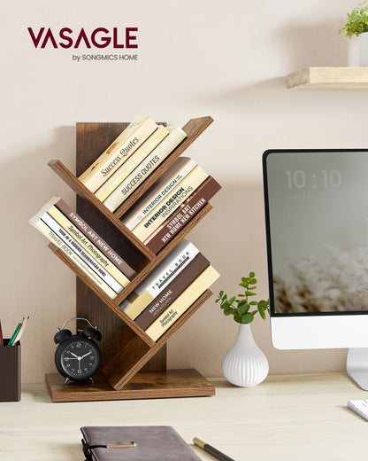 5-Tier Tree Bookshelf with Wooden Shelves Cloud White - image 9
