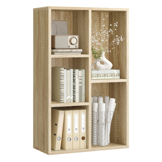 Wooden 5-Grid Bookcase - image 1