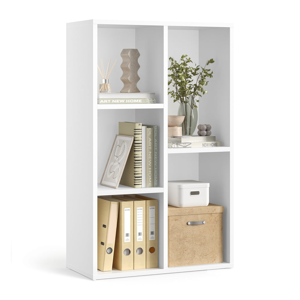 White 5-Grid Bookcase - image 2