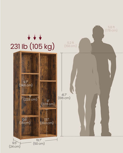 White 5-Grid Bookcase - image 27