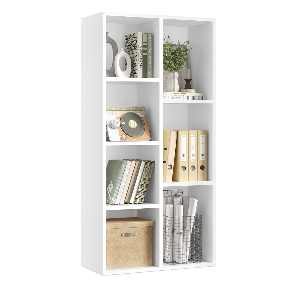 White 5-Grid Bookcase - image 11
