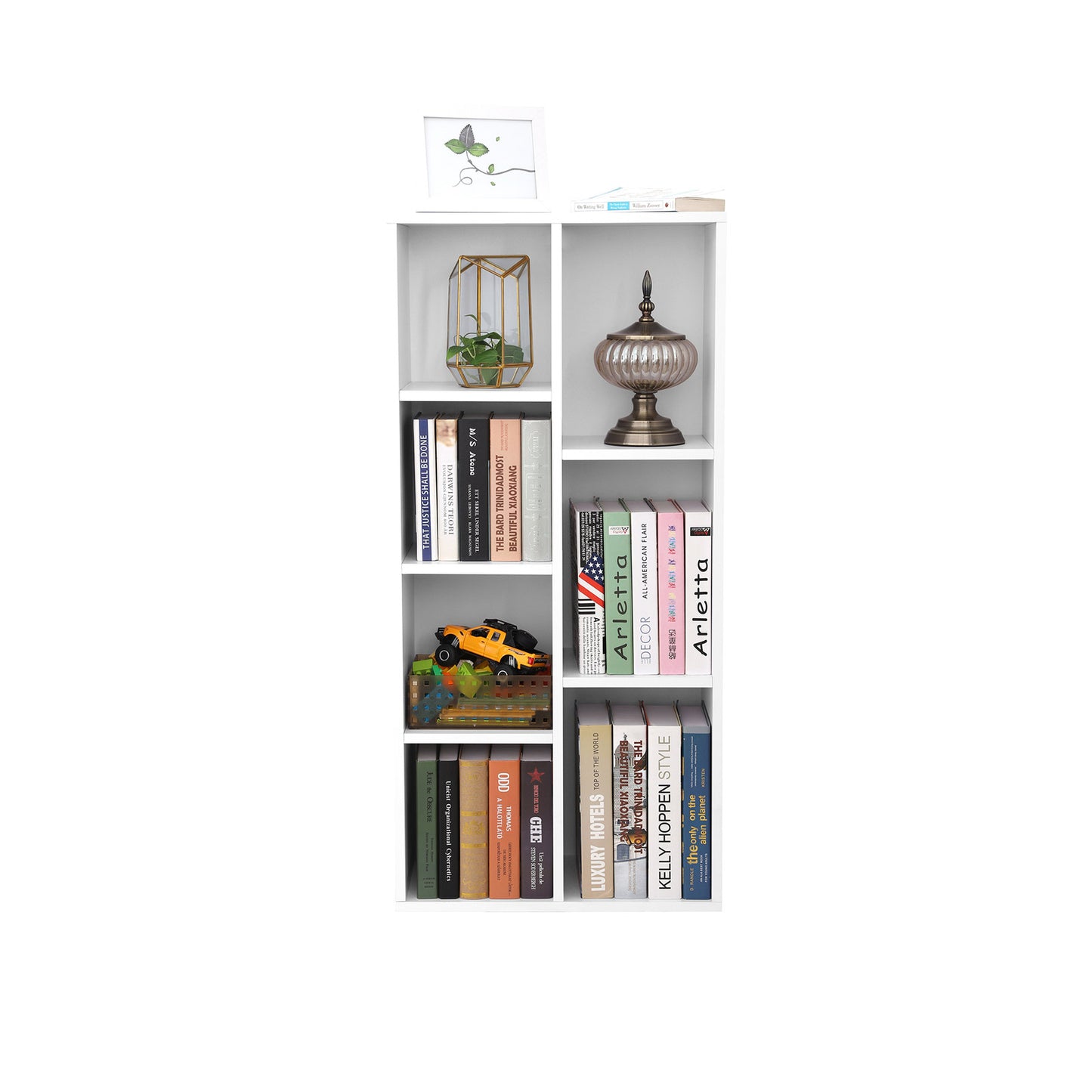 White 5-Grid Bookcase - image 13