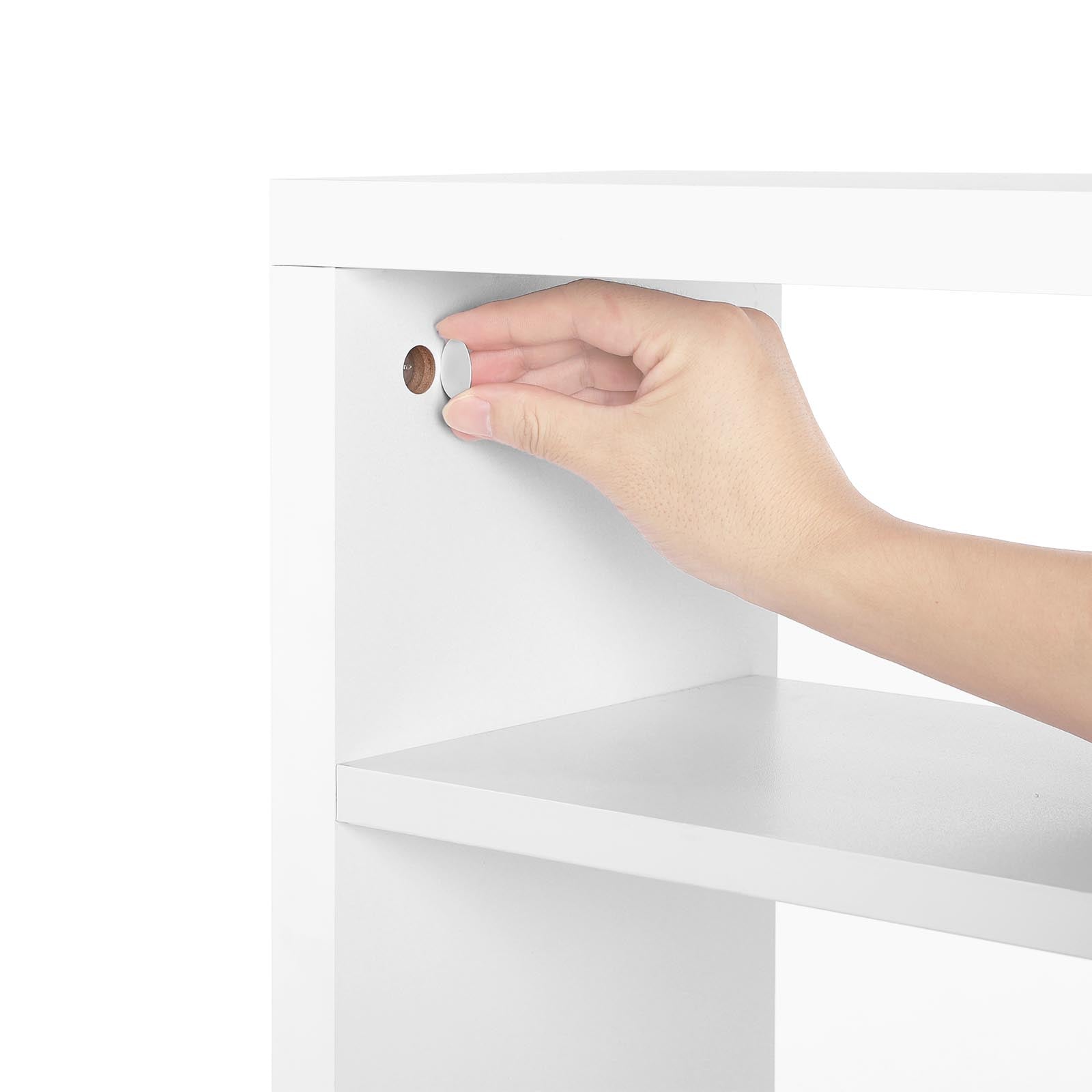 White 5-Grid Bookcase - image 19
