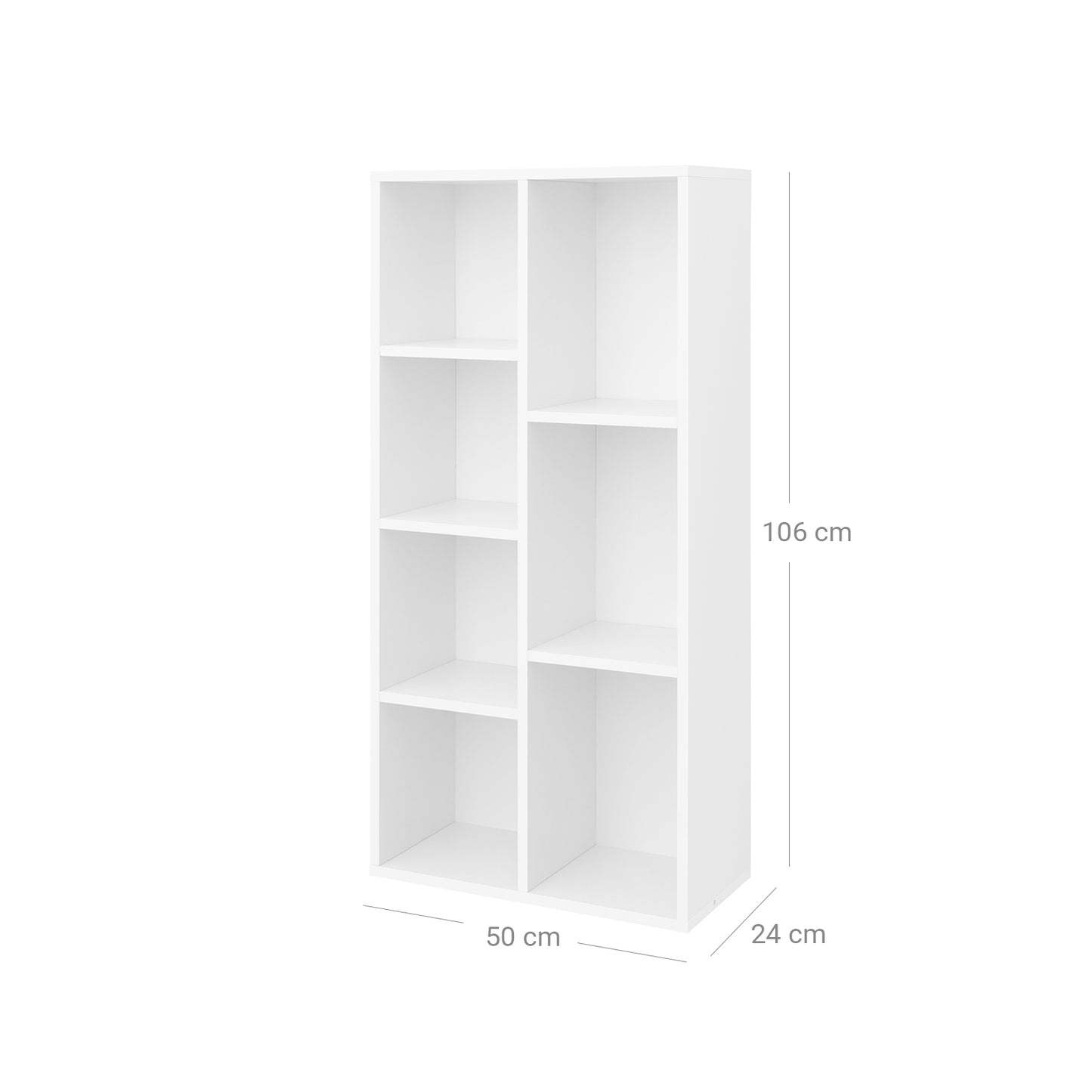 White 5-Grid Bookcase - image 20