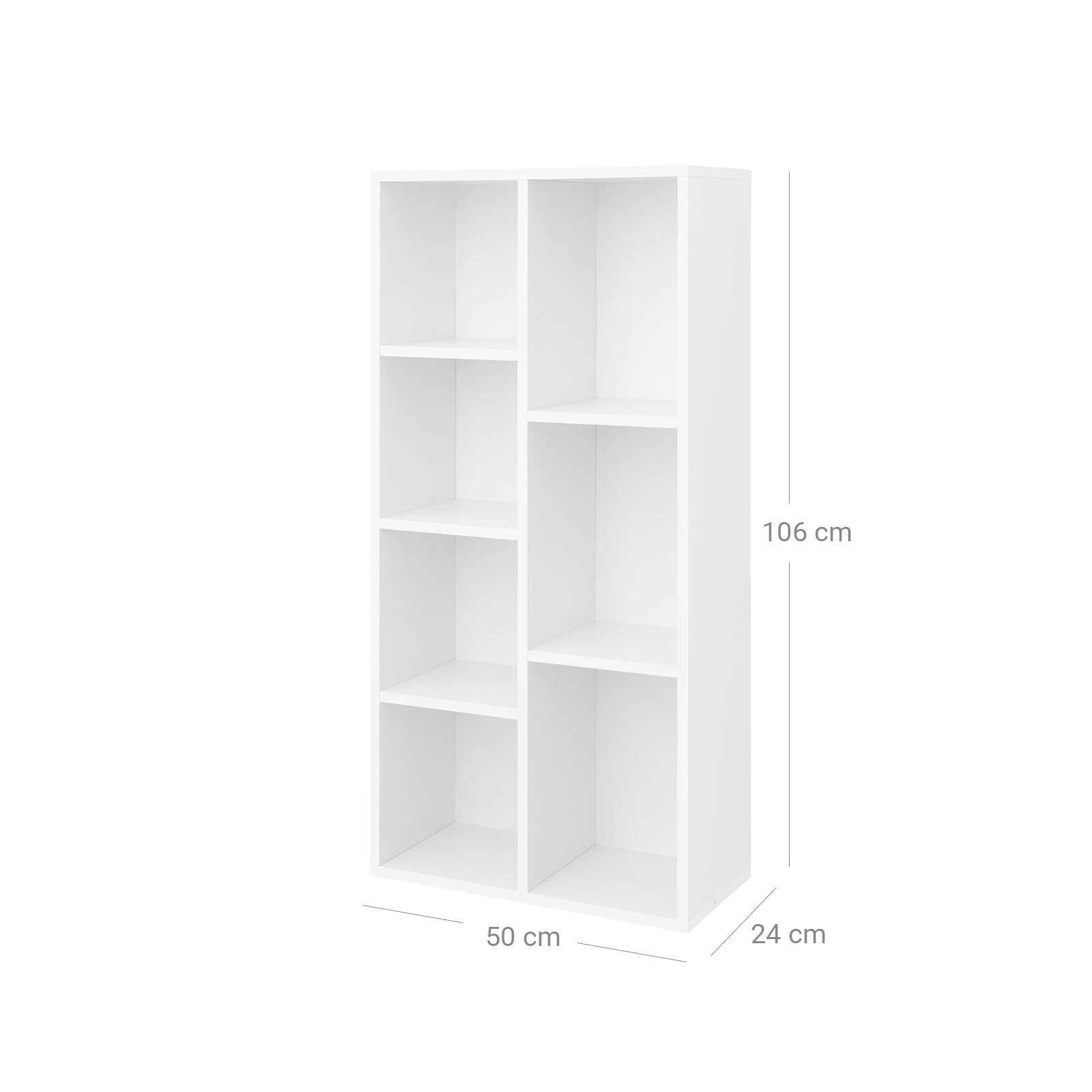 White 5-Grid Bookcase - image 20