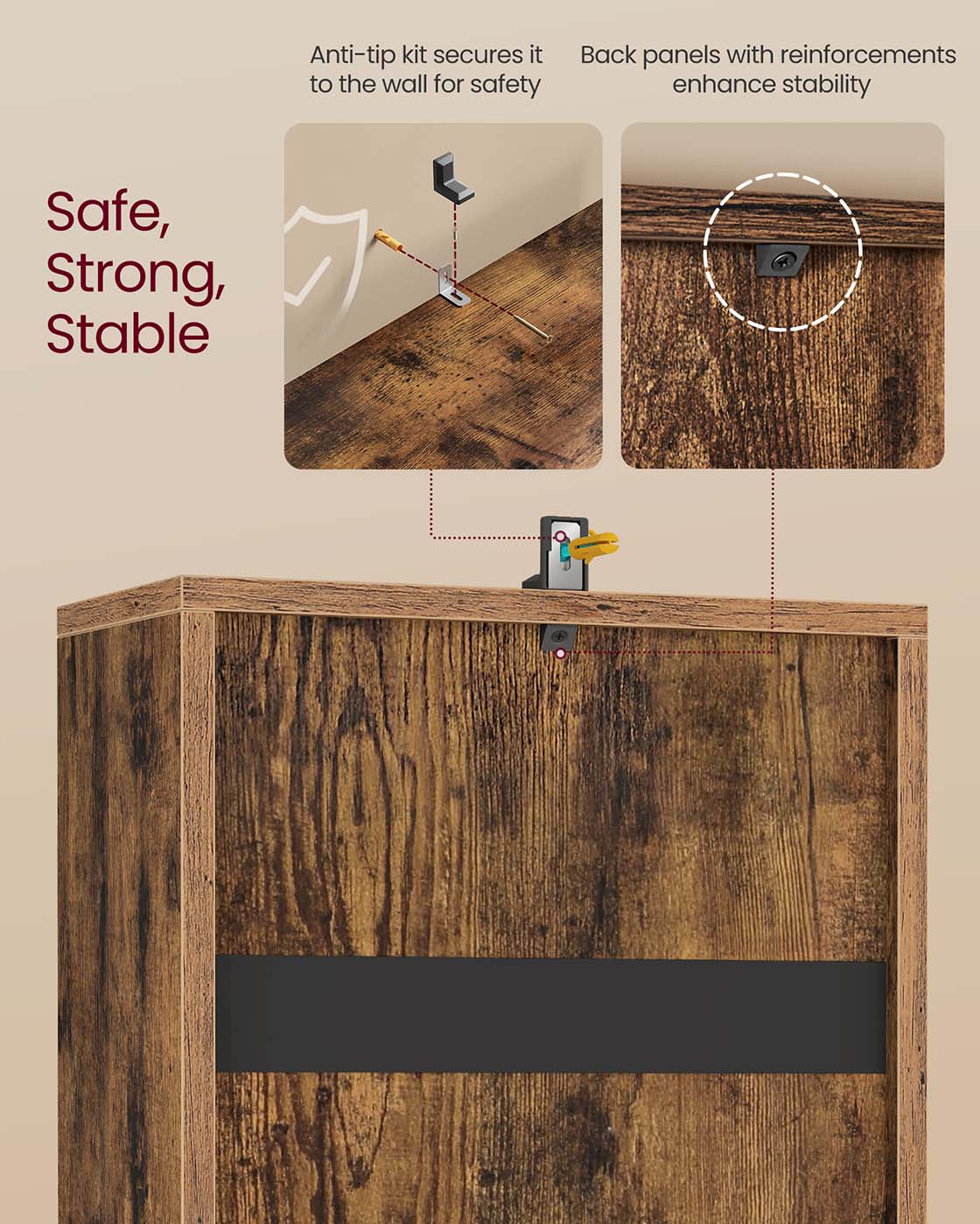 3-Tier cube bookshelf with open shelves - image 4