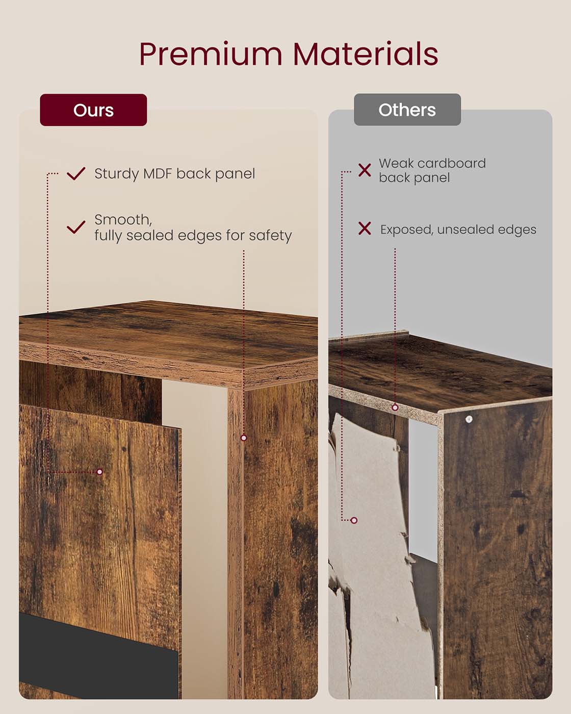 3-Tier cube bookshelf with open shelves - image 5