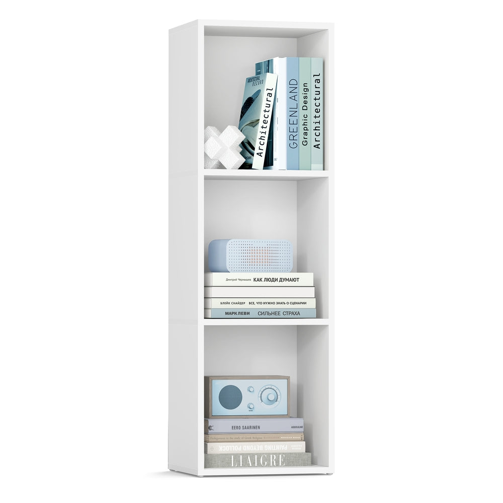 3-Tier cube bookshelf with open shelves - image 1
