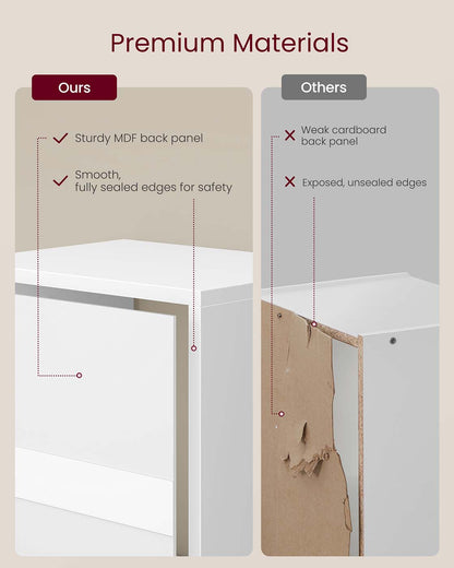 3-Tier cube bookshelf with open shelves - image 5