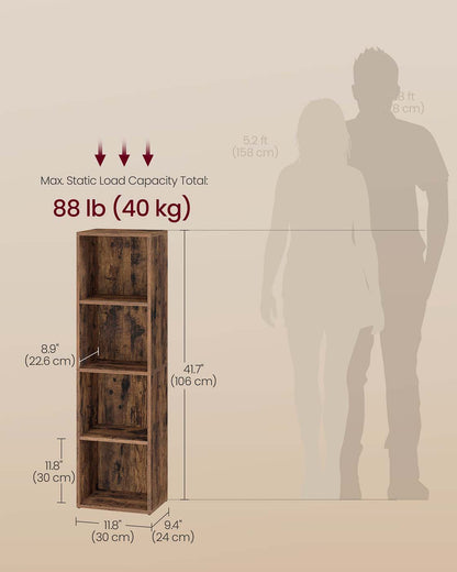 3-Tier cube bookshelf with open shelves - image 12