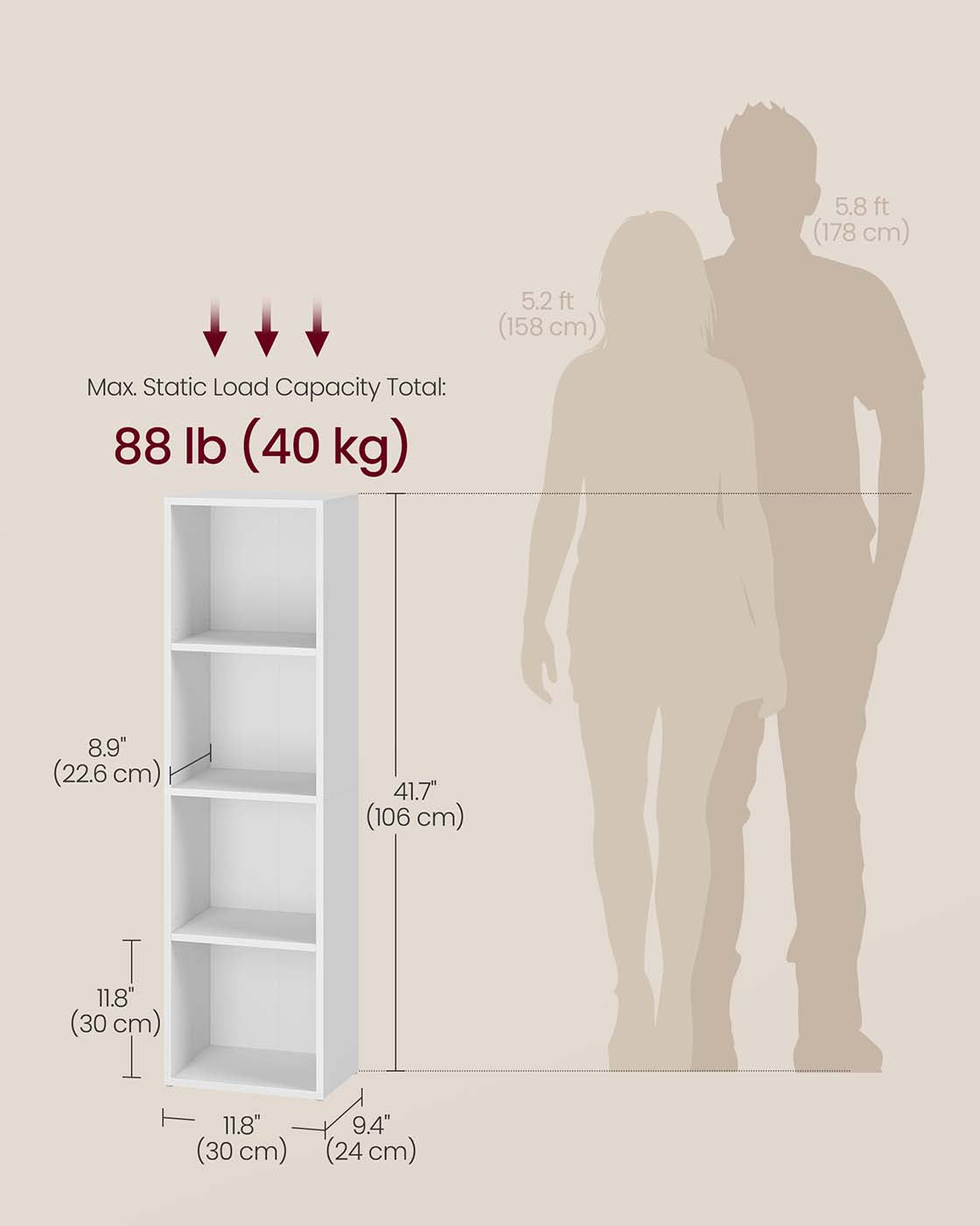 3-Tier cube bookshelf with open shelves - image 12