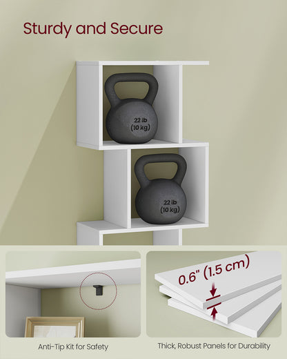 Bookshelf with cube shelves and room divider storage - image 4