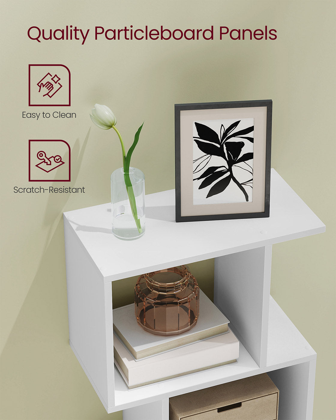 Bookshelf with cube shelves and room divider storage - image 6