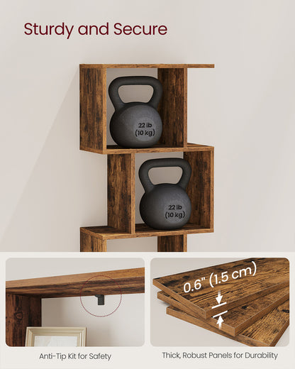 Bookshelf with cube shelves and room divider storage - image 10