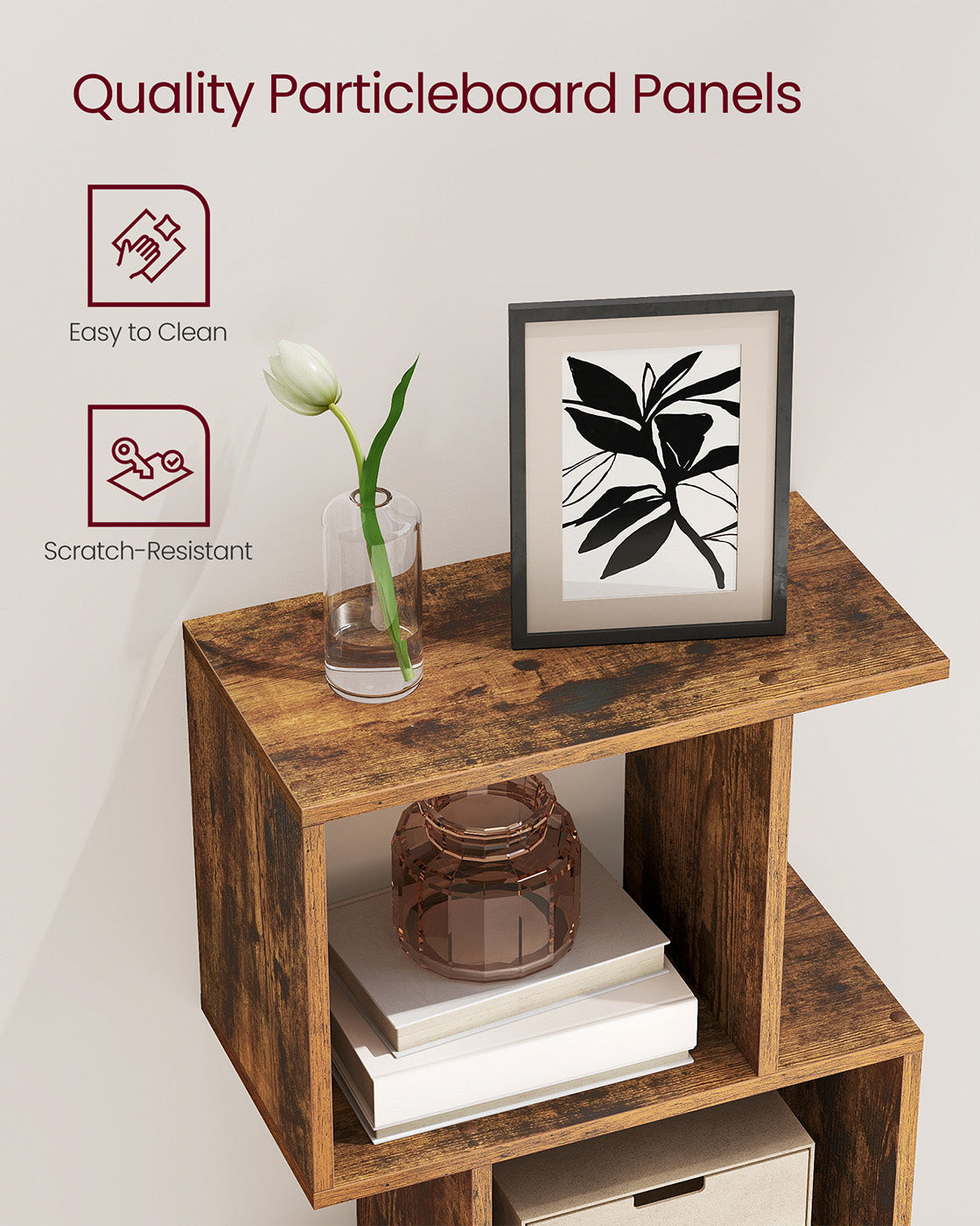 Bookshelf with cube shelves and room divider storage - image 12